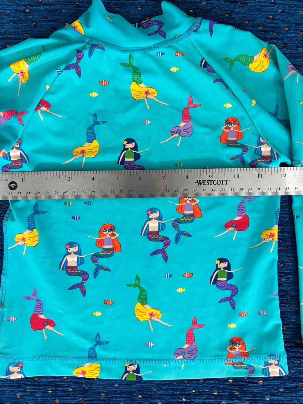 Hanna Andersson Turquoise Mermaid Print Rashguard size 5 or 110cm